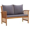vidaXL Garden Lounge Set Dark grey Solid acacia wood with an oil finish