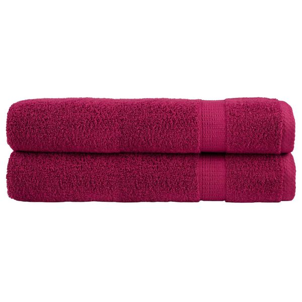 vidaXL Towel Set of 2 Bordeaux 100% Cotton Extra Large Towel