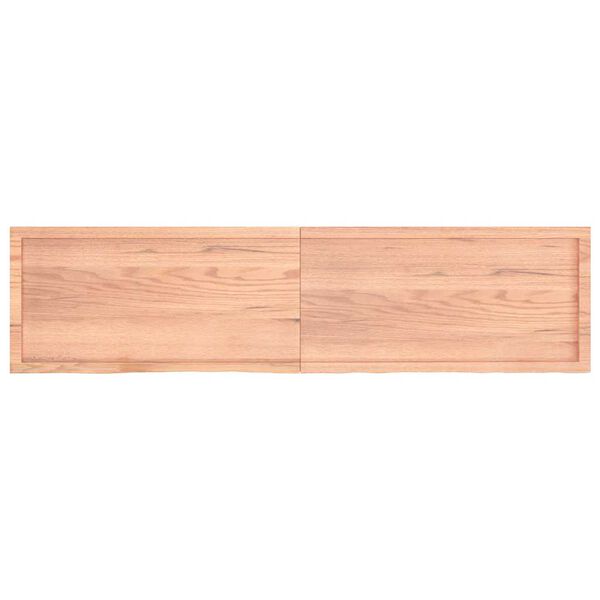 vidaXL Wall Shelf Light brown Solid oak wood 78.7 in x 19.7 in x 1.6 in