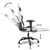 vidaXL Gaming Chair White and Black Faux leather, metal, plywood Large