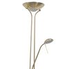 vidaXL Floor Lamp Brass Steel with brass finish Tall Adjustable Armrests