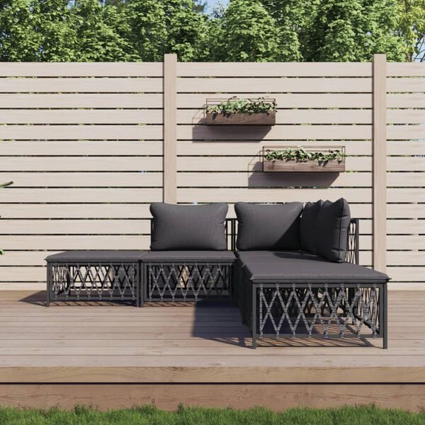 vidaXL Garden Lounge Set Anthracite