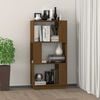 vidaXL Book Cabinet Honey brown Solid pine wood Medium Book Cabinet