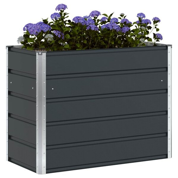 vidaXL Planter Anthracite 480 x 50 x 45 cm Galvanised Steel