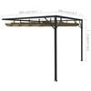 vidaXL Garden Wall Gazebo with Retractable Roof 9.8'x9.8' Taupe 0.6 oz/ft&sup2;