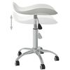 vidaXL Dining Chair White Faux leather, chrome steel Medium Dining Chair