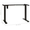 vidaXL Stand Up Desk Frame Black Carbon steel Adjustable