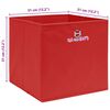 vidaXL Storage Boxes 4 pcs Red 12.6"x12.6"x12.6" Fabric