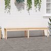 vidaXL Garden Bench Natural Pine Solid Pine Wood Large Seats Many