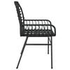 vidaXL Garden Chair Black PE rattan, powder-coated steel Medium