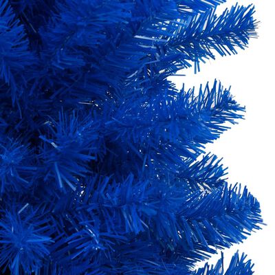vidaXL Artificial Christmas Tree with LEDs&Ball Set Blue 47.2" PVC