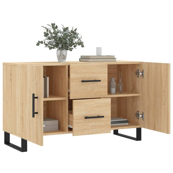 vidaXL Sideboard Sonoma Oak Engineered Wood Medium Sideboard