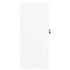vidaXL Office Cabinet White Steel, Tempered Glass Large