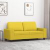 vidaXL 2-seater Sofa Light Yellow Fabric (100% polyester), Metal, Textilene