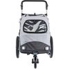 TRIXIE Dog Trailer Grey and Black Steel and Polyester Medium Collapsible