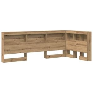 vidaXL Storage Headboard Artisan Oak 31.50 in Engineered Wood