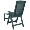 vidaXL Sun Lounger Green Plastic Standard Foldable Sun Lounger