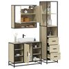 vidaXL Bathroom Furniture Set Sonoma Oak Engineered Wood Large