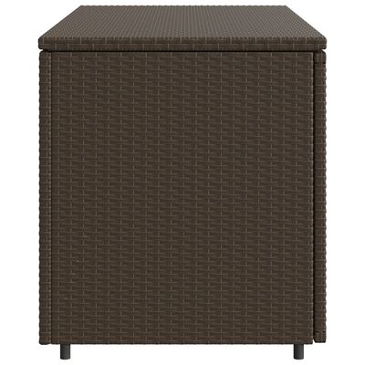 vidaXL Patio Storage Cabinet Brown 43.3"x21.7"x23.8" Poly Rattan