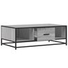 vidaXL Coffee Table Grey Sonoma Engineered Wood, Metal