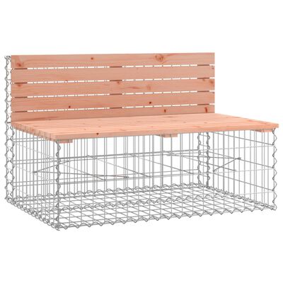 vidaXL Patio Bench Gabion Design 136.6"x28"x25.8" Solid Wood Douglas