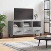vidaXL TV Cabinet Concrete Grey Engineered Wood, Iron Standard