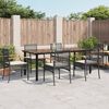 vidaXL Garden Dining Set Black, Cream White