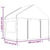 vidaXL Gazebo With Roof White Polyethylene, galvanized steel