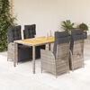 vidaXL Garden Dining Set Grey