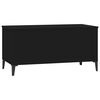vidaXL Coffee Table Black Engineered wood, metal Medium