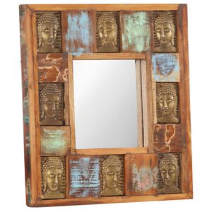 vidaXL Mirror Multicolor Solid reclaimed wood Medium Decorative Inlays