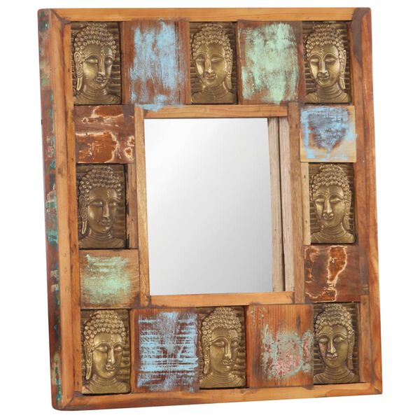 vidaXL Mirror Multicolor Solid reclaimed wood Medium Decorative Inlays
