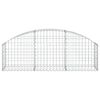 vidaXL Gabion Basket Silver Galvanized iron 59.1x11.8x15.7/23.6 in