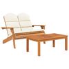 vidaXL Garden Lounge Set Natural wood, Cream white