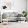 vidaXL Sofa Set Light Grey 68.11 x 51.57 x 26.38 in Polyester
