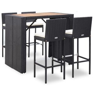 vidaXL Bar Set Black, Cream