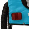 vidaXL Pet Bike Trailer Blue and Black Iron, Oxford fabric, PVC