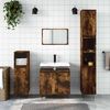 vidaXL Bathroom Cabinet Smoked Oak Engineered Wood Medium