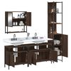 vidaXL Bathroom Furniture Set Brown Oak