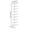 vidaXL Wall-mounted Wine Rack for 9 Bottles 2 pcs White Iron