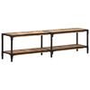 vidaXL TV Cabinet Natural wood Solid mango wood, Powder-coated iron Medium