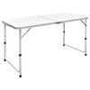 vidaXL Foldable Camping Table Height Adjustable Aluminum 47.2"x23.6"