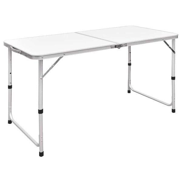 vidaXL Foldable Camping Table Height Adjustable Aluminum 47.2"x23.6"