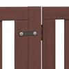 vidaXL Dog Gate Set of 10 Brown Poplar wood Foldable Dog Gate