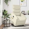 vidaXL Electric Stand Up Massage Recliner Chair Cream