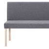 vidaXL Bench Light Grey Polyester fabric, Solid pine wood Medium Durable
