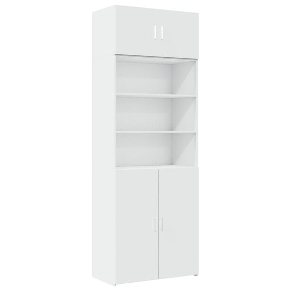 vidaXL Storage Cabinet White Engineered Wood Tall Storage Cabinet