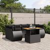 vidaXL Garden Sofa Set Black