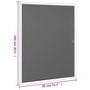 vidaXL Insect Screen Anthracite Aluminum frame, Fiberglass mesh