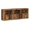 vidaXL LED Sideboard Old Wood 71.26 x 14.57 x 26.38 in Engineered Wood